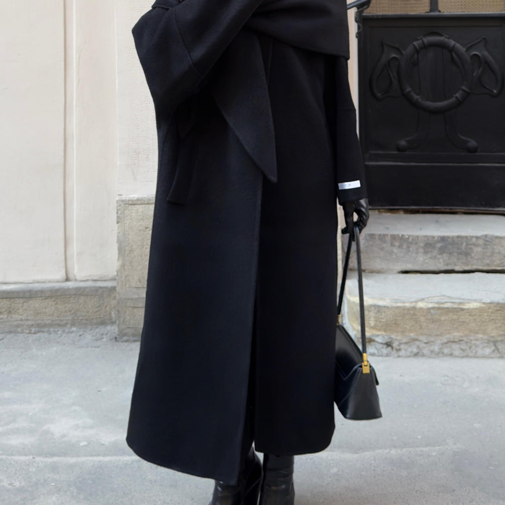Wool Oversized Coat featuring Raglan Sleeves Everyday Winter Outerwear by Lilla