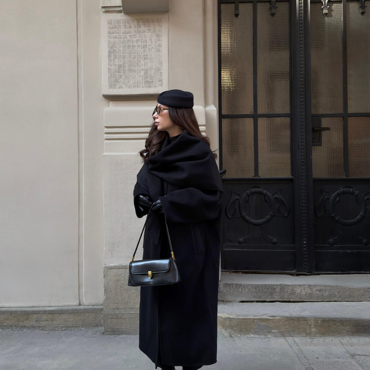 Wool Oversized Coat featuring Raglan Sleeves Everyday Winter Outerwear by Lilla