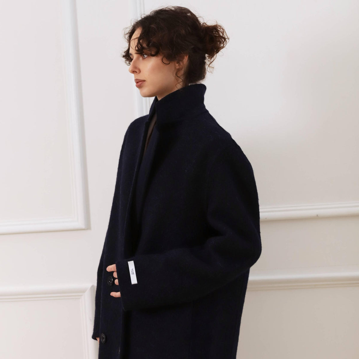 Alpaca Wool Oversized Long Coat featuring Unlined Construction Everyday Outerwear by Lilla