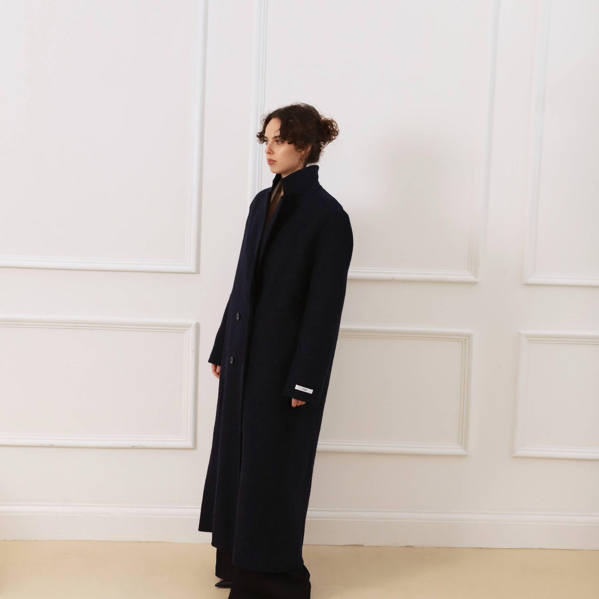 Alpaca Wool Oversized Long Coat featuring Unlined Construction Everyday Outerwear by Lilla