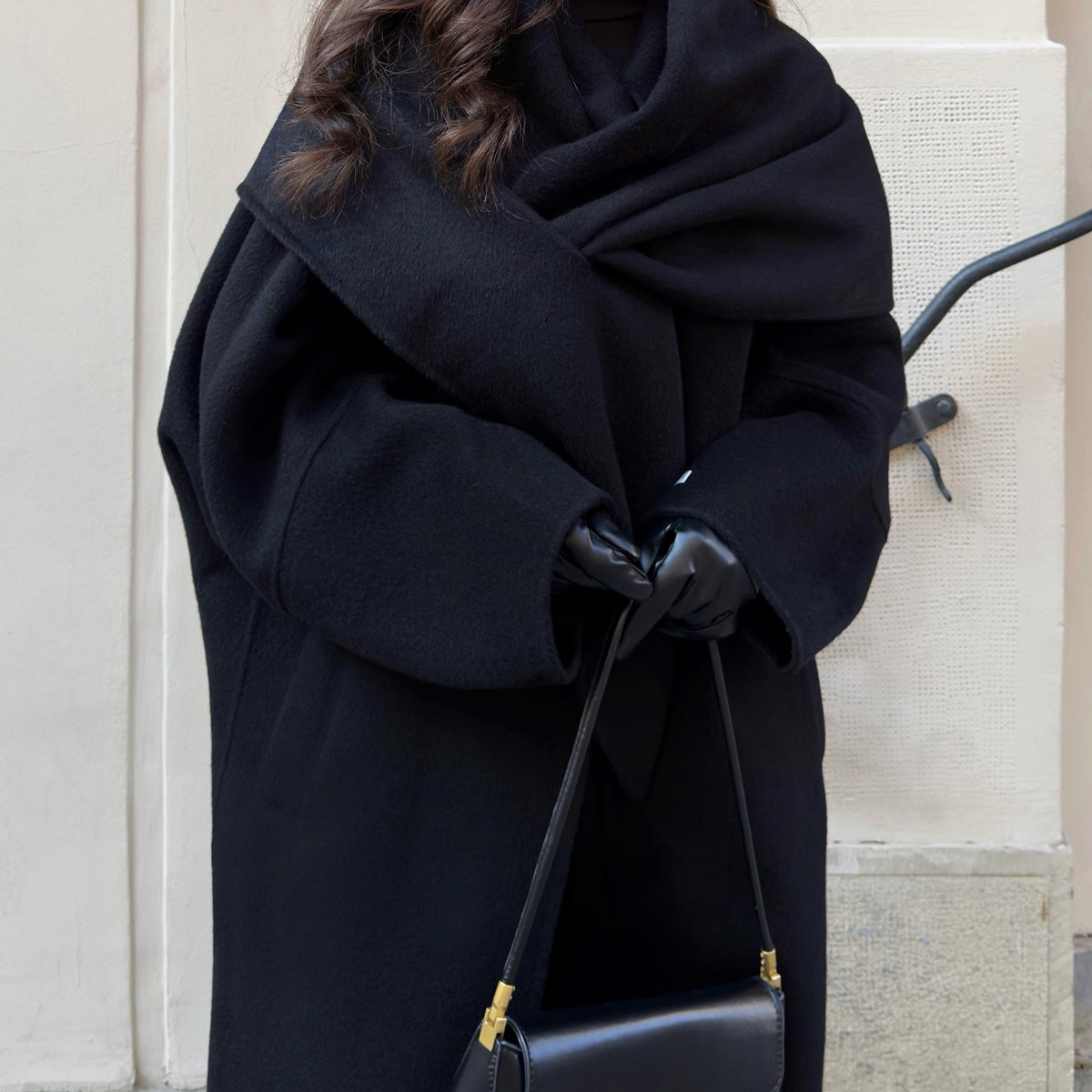Wool Oversized Coat featuring Raglan Sleeves Everyday Winter Outerwear by Lilla