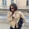 Cotton Cropped Trench Coat