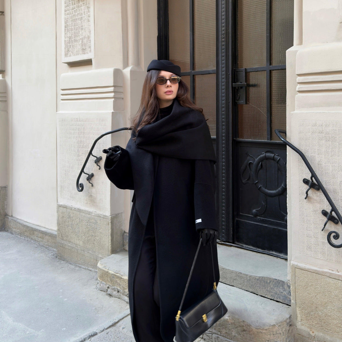 Wool Oversized Coat featuring Raglan Sleeves Everyday Winter Outerwear by Lilla