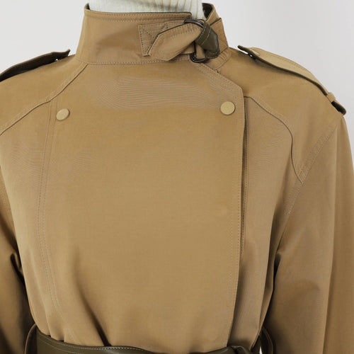 Classic Relaxed Trench Coat featuring an Eco Leather Belt Transitional Outerwear by Lilla