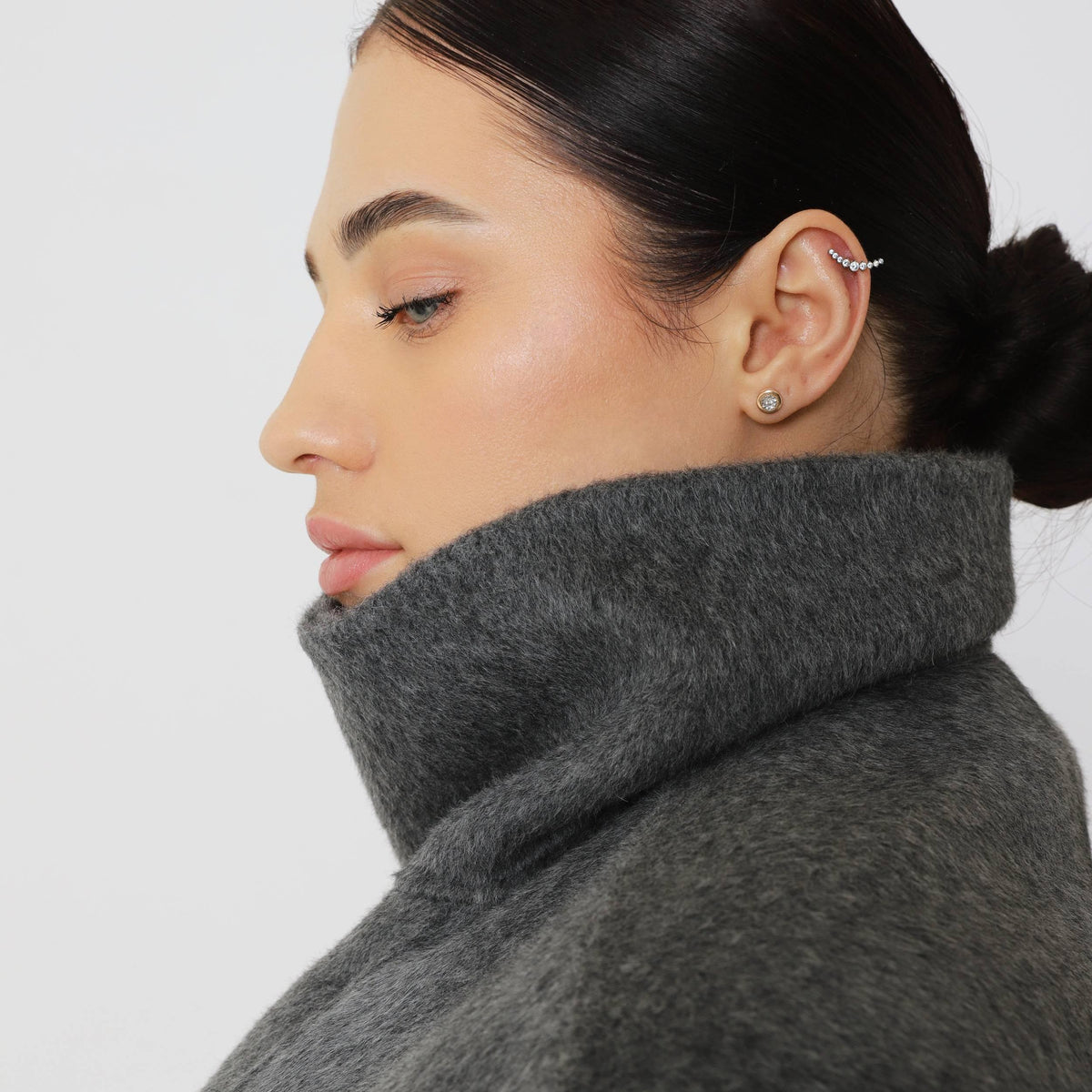 Wool Oversized Winter Coat featuring a Structured Collar Everyday Outerwear by Lilla
