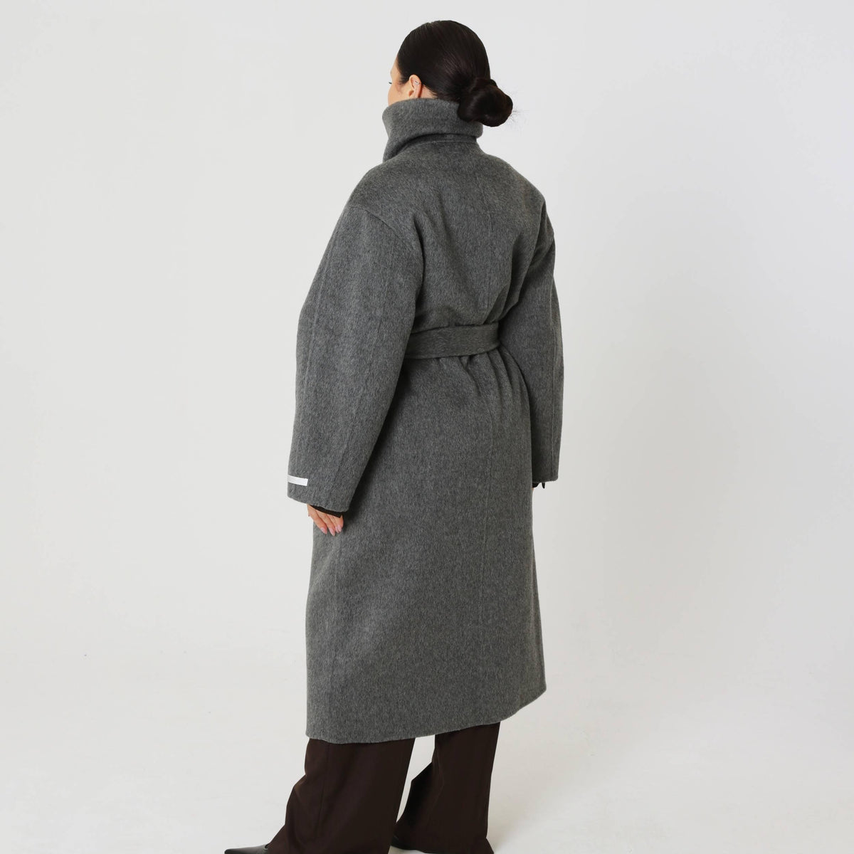 Wool Oversized Winter Coat featuring a Structured Collar Everyday Outerwear by Lilla