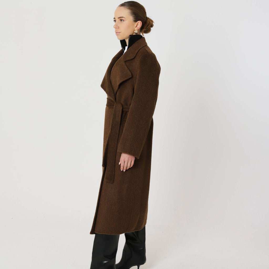 Wool Oversized Winter Coat featuring a Matching Scarf Everyday Outerwear by Lilla