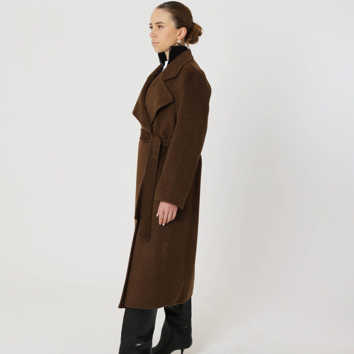 Wool Oversized Winter Coat featuring a Matching Scarf Everyday Outerwear by Lilla