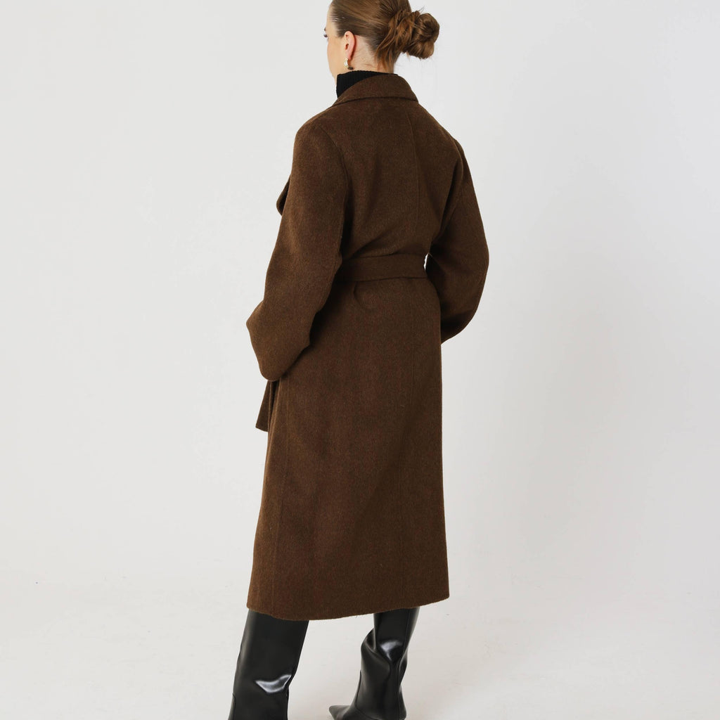 Wool Oversized Winter Coat featuring a Matching Scarf Everyday Outerwear by Lilla