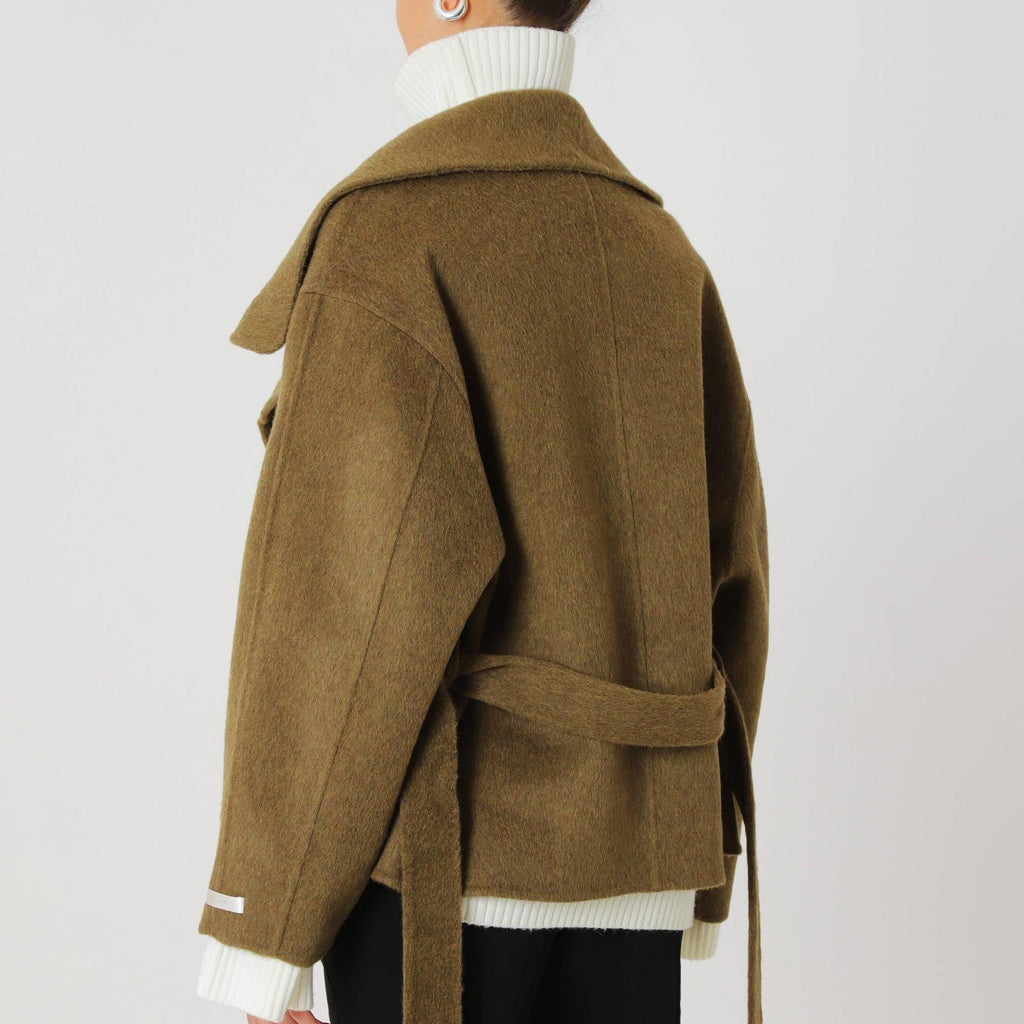 Wool Oversized Short Coat Featuring Side Pockets for Everyday Winter Outerwear by Lilla