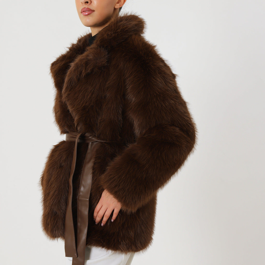 Textured Oversized Winter Coat with Functional Side Pockets Everyday Outerwear by Lilla