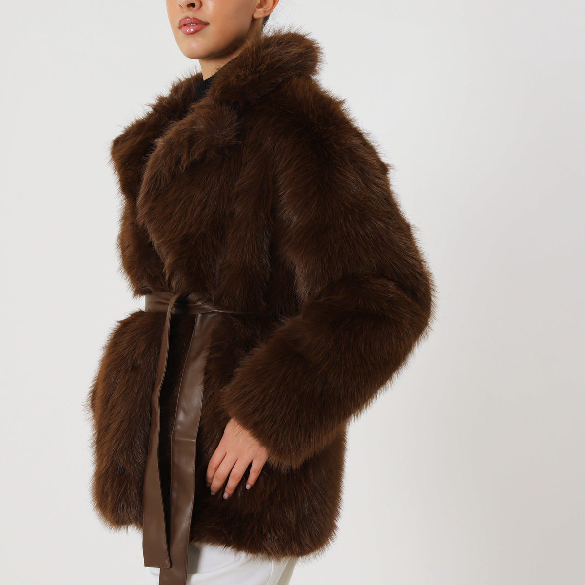 Textured Oversized Winter Coat with Functional Side Pockets Everyday Outerwear by Lilla