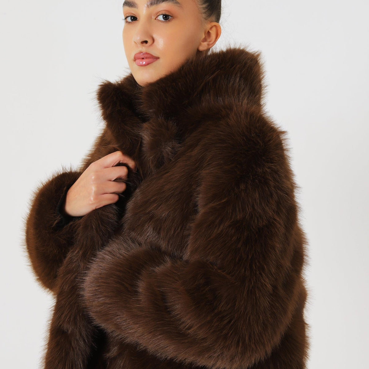 Textured Oversized Winter Coat with Functional Side Pockets Everyday Outerwear by Lilla