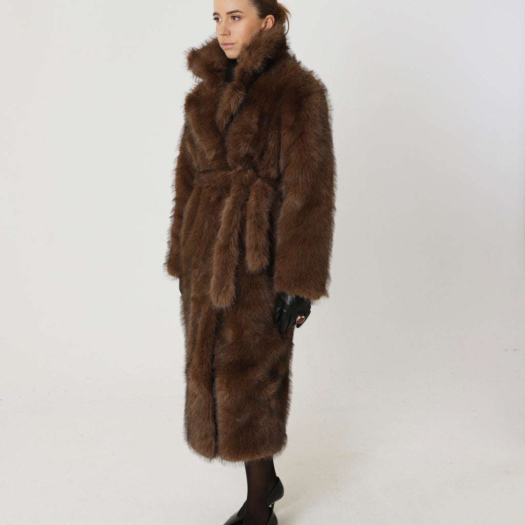 Vintage Oversized Winter Coat featuring Dense Pile Texture Cold Weather Outerwear by Lilla