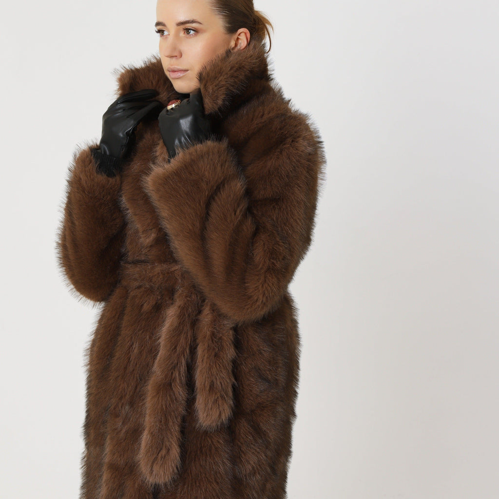 Vintage Oversized Winter Coat featuring Dense Pile Texture Cold Weather Outerwear by Lilla