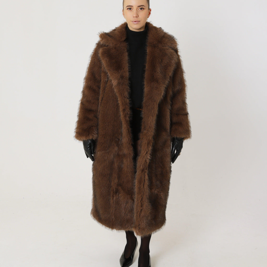 Vintage Oversized Winter Coat featuring Dense Pile Texture Cold Weather Outerwear by Lilla