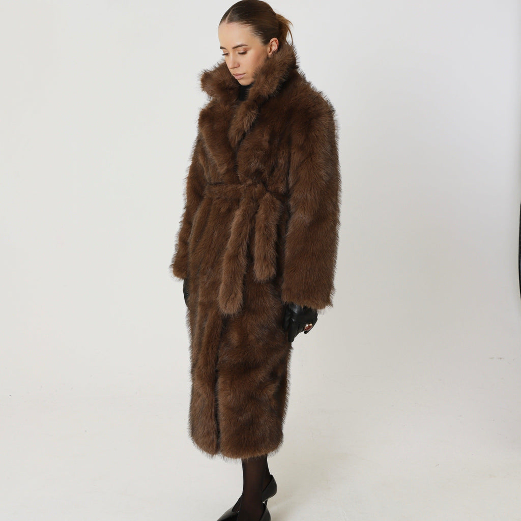 Vintage Oversized Winter Coat featuring Dense Pile Texture Cold Weather Outerwear by Lilla