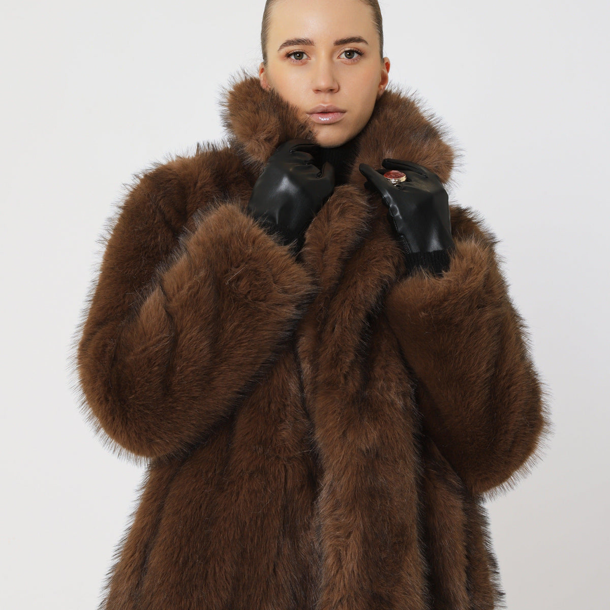 Vintage Oversized Winter Coat featuring Dense Pile Texture Cold Weather Outerwear by Lilla