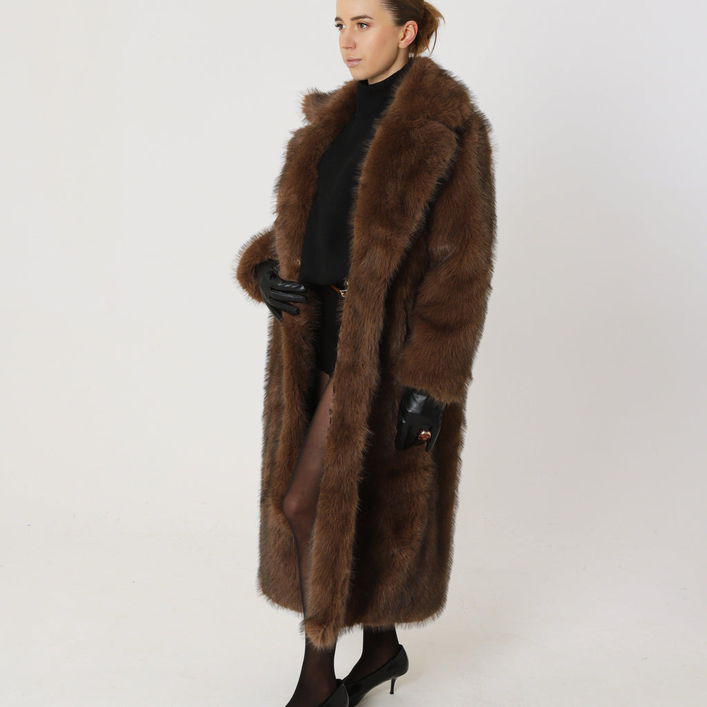 Vintage Oversized Winter Coat featuring Dense Pile Texture Cold Weather Outerwear by Lilla