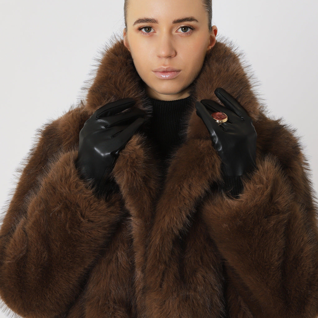 Vintage Oversized Winter Coat featuring Dense Pile Texture Cold Weather Outerwear by Lilla