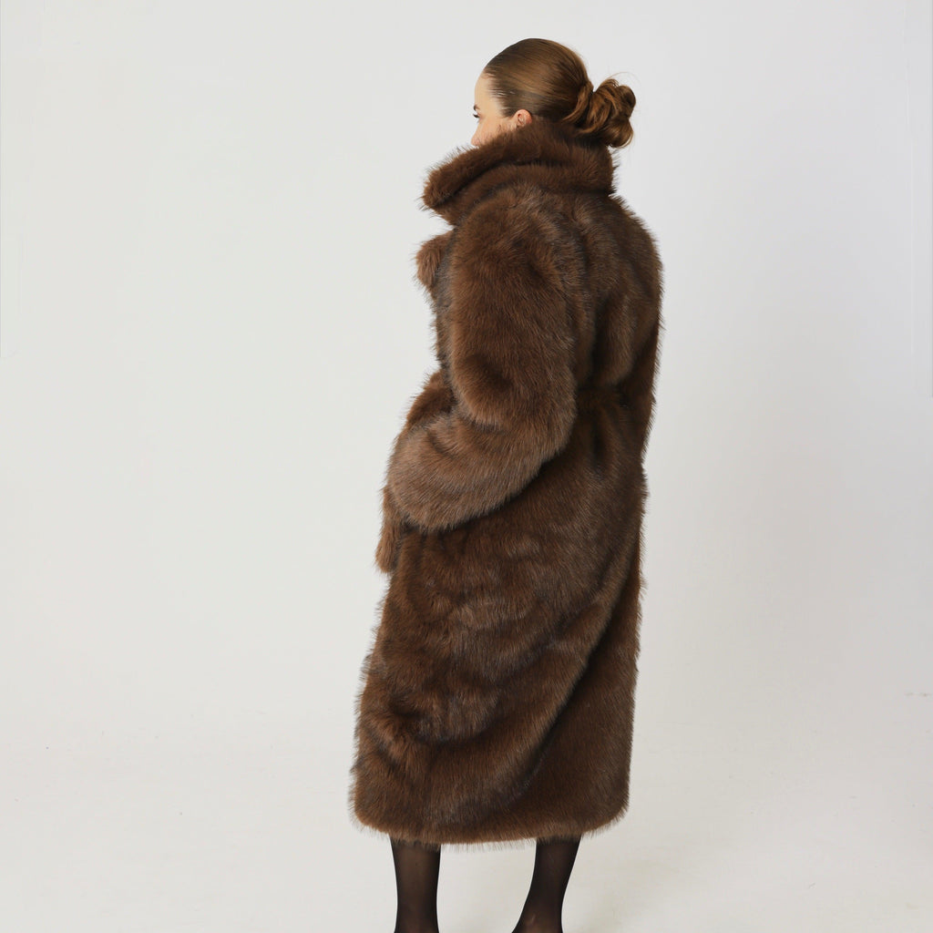Vintage Oversized Winter Coat featuring Dense Pile Texture Cold Weather Outerwear by Lilla