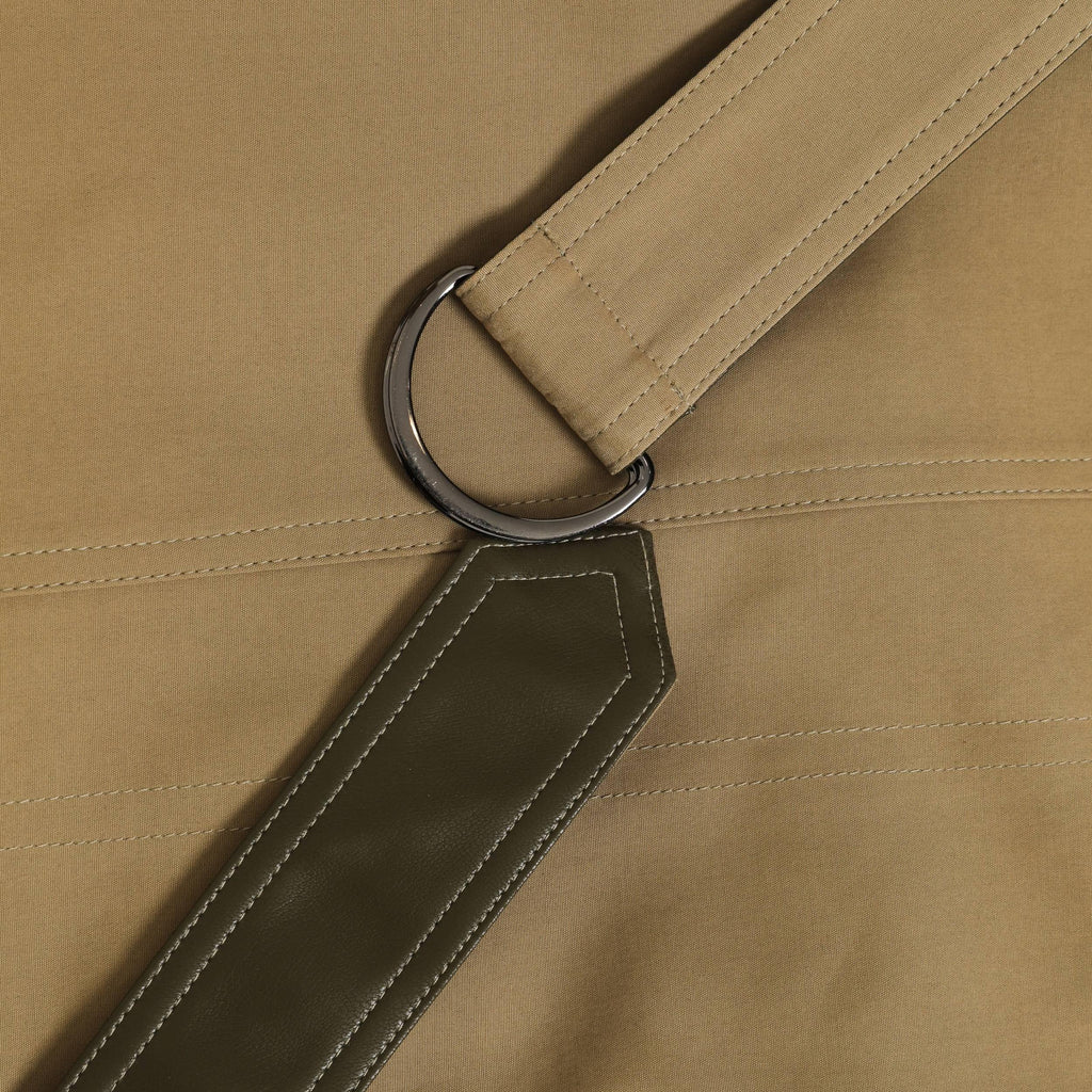 Classic Relaxed Trench Coat featuring an Eco Leather Belt Transitional Outerwear by Lilla
