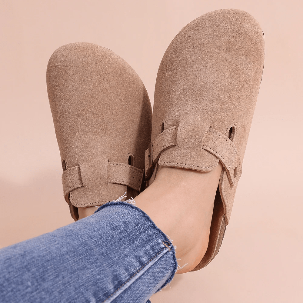 Casual Flat Slide Sandals featuring Adjustable Buckle Straps Summer Walking Shoes by Lilla