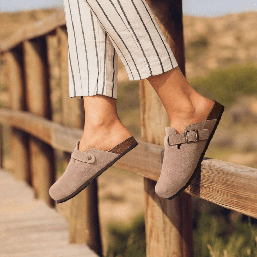 Casual Flat Slide Sandals featuring Adjustable Buckle Straps Summer Walking Shoes by Lilla