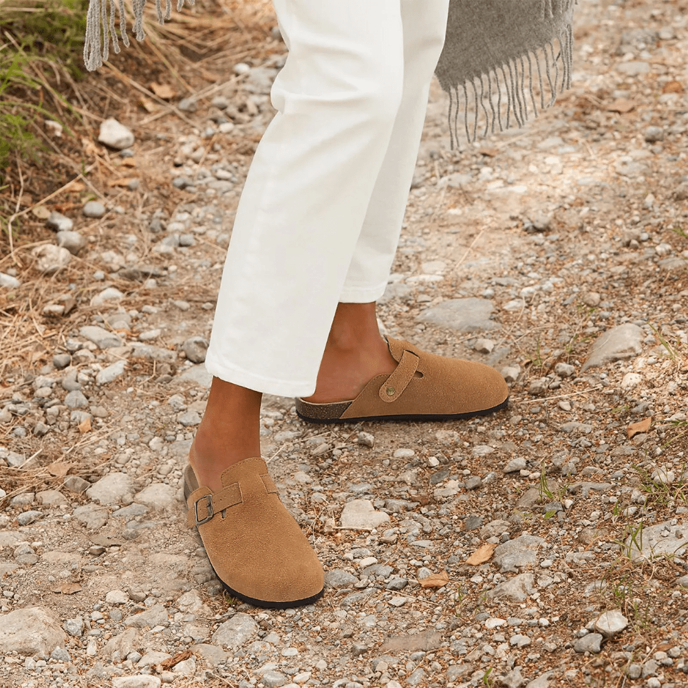 Casual Flat Slide Sandals featuring Adjustable Buckle Straps Summer Walking Shoes by Lilla