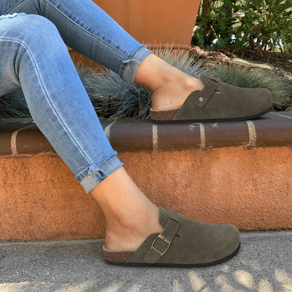 Casual Flat Slide Sandals featuring Adjustable Buckle Straps Summer Walking Shoes by Lilla
