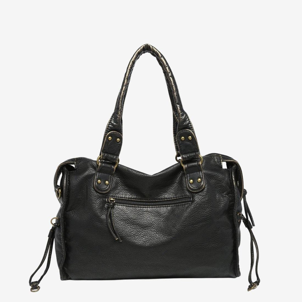 Minimal Compact Shoulder Bag featuring Zipper Closure Everyday Crossbody Handbag by Lilla