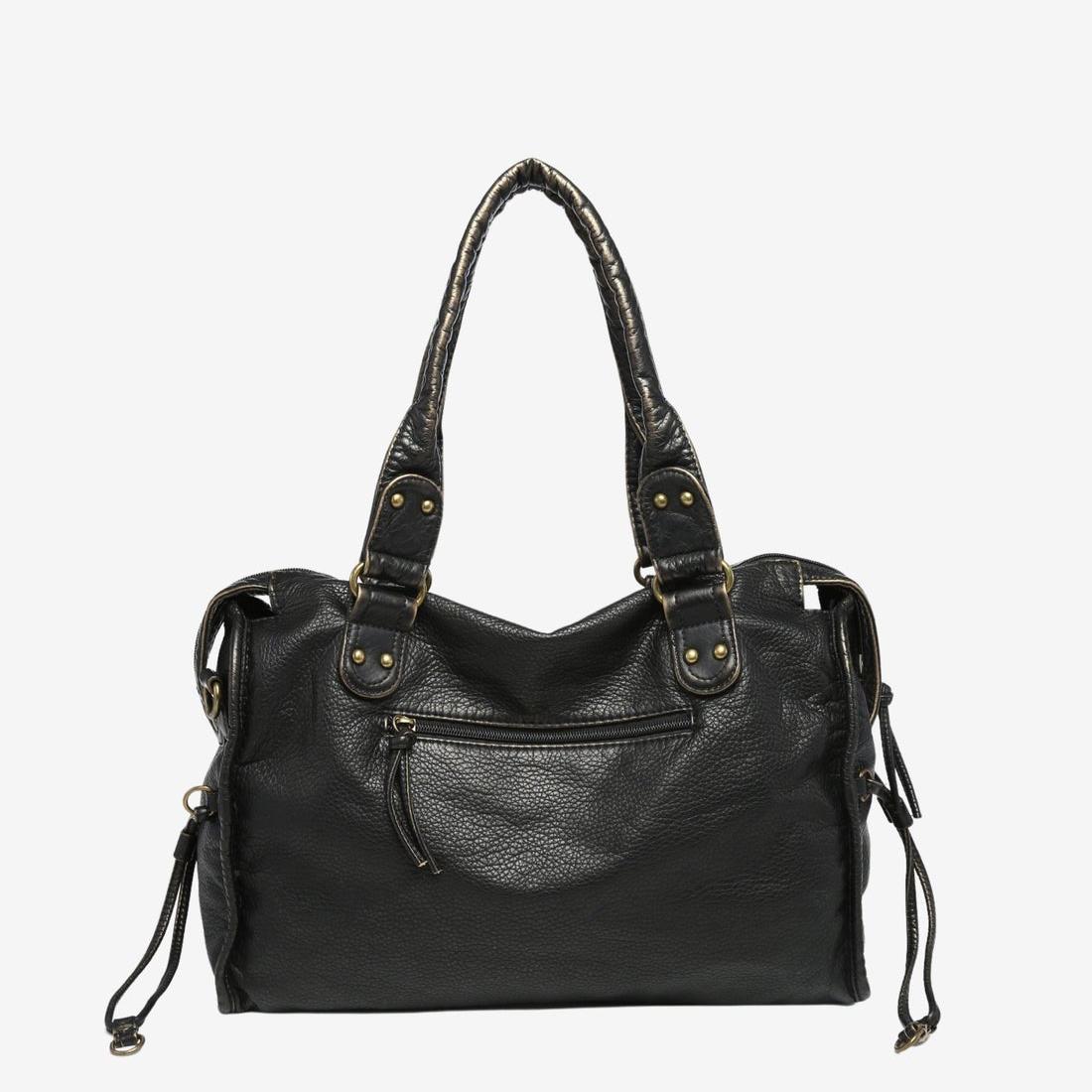 Minimal Compact Shoulder Bag featuring Zipper Closure Everyday Crossbody Handbag by Lilla