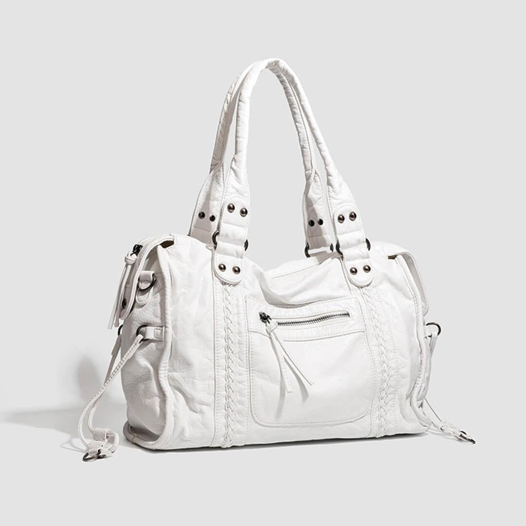 Minimal Compact Shoulder Bag featuring Zipper Closure Everyday Crossbody Handbag by Lilla