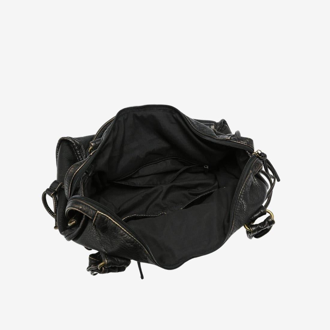 Minimal Compact Shoulder Bag featuring Zipper Closure Everyday Crossbody Handbag by Lilla