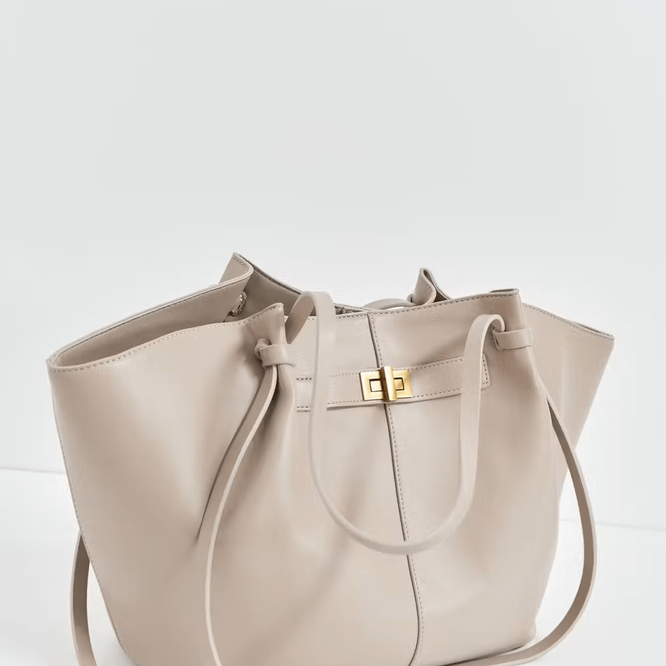 Minimalist Spacious Shopper Bag featuring Sturdy Handles Everyday Work Tote by Lilla