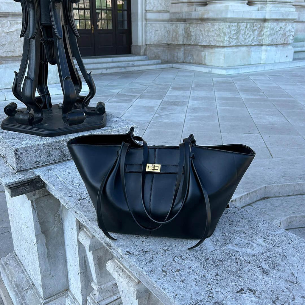 Minimalist Spacious Shopper Bag featuring Sturdy Handles Everyday Work Tote by Lilla