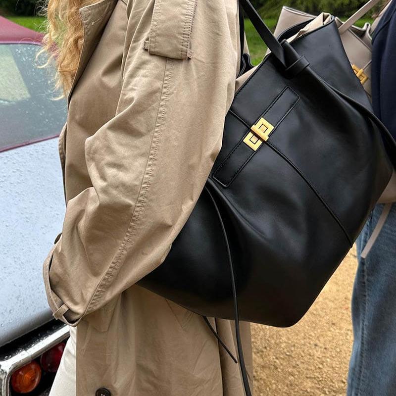 Minimalist Spacious Shopper Bag featuring Sturdy Handles Everyday Work Tote by Lilla