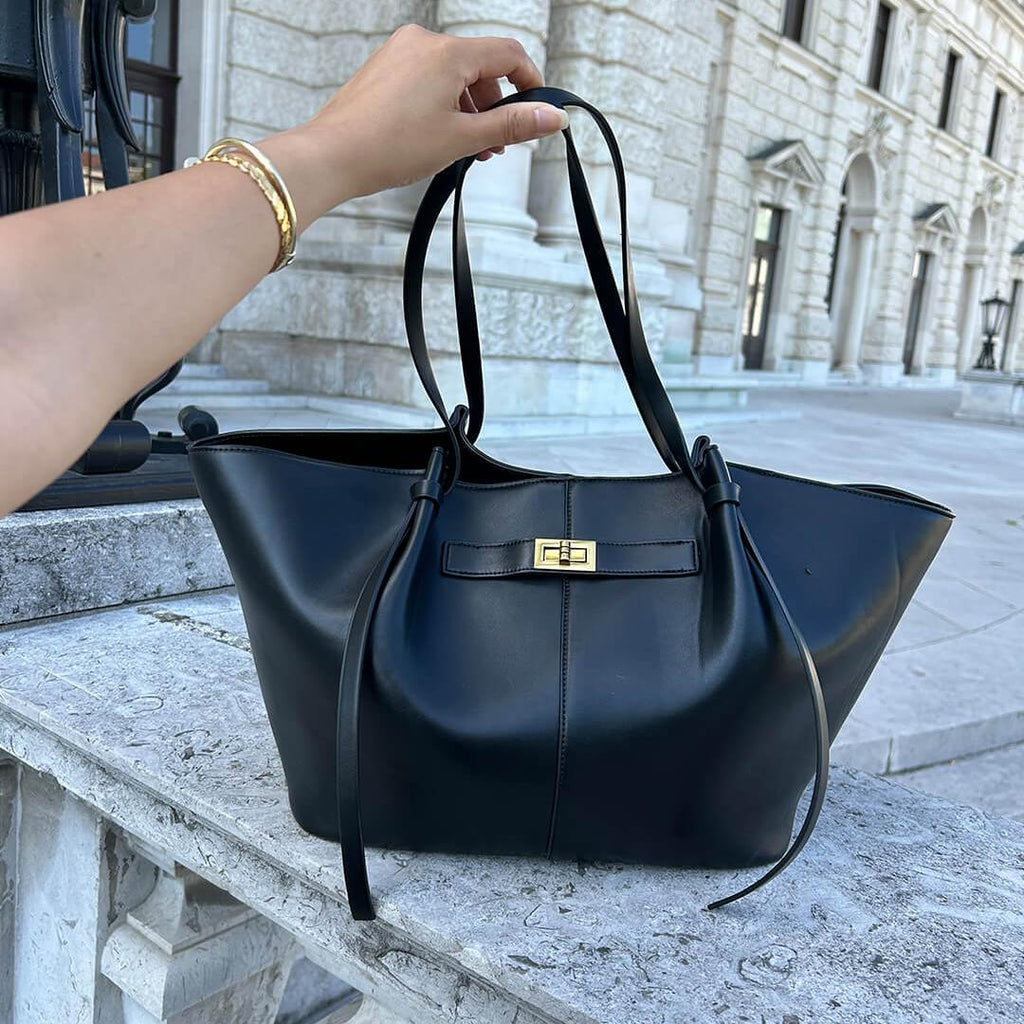 Minimalist Spacious Shopper Bag featuring Sturdy Handles Everyday Work Tote by Lilla