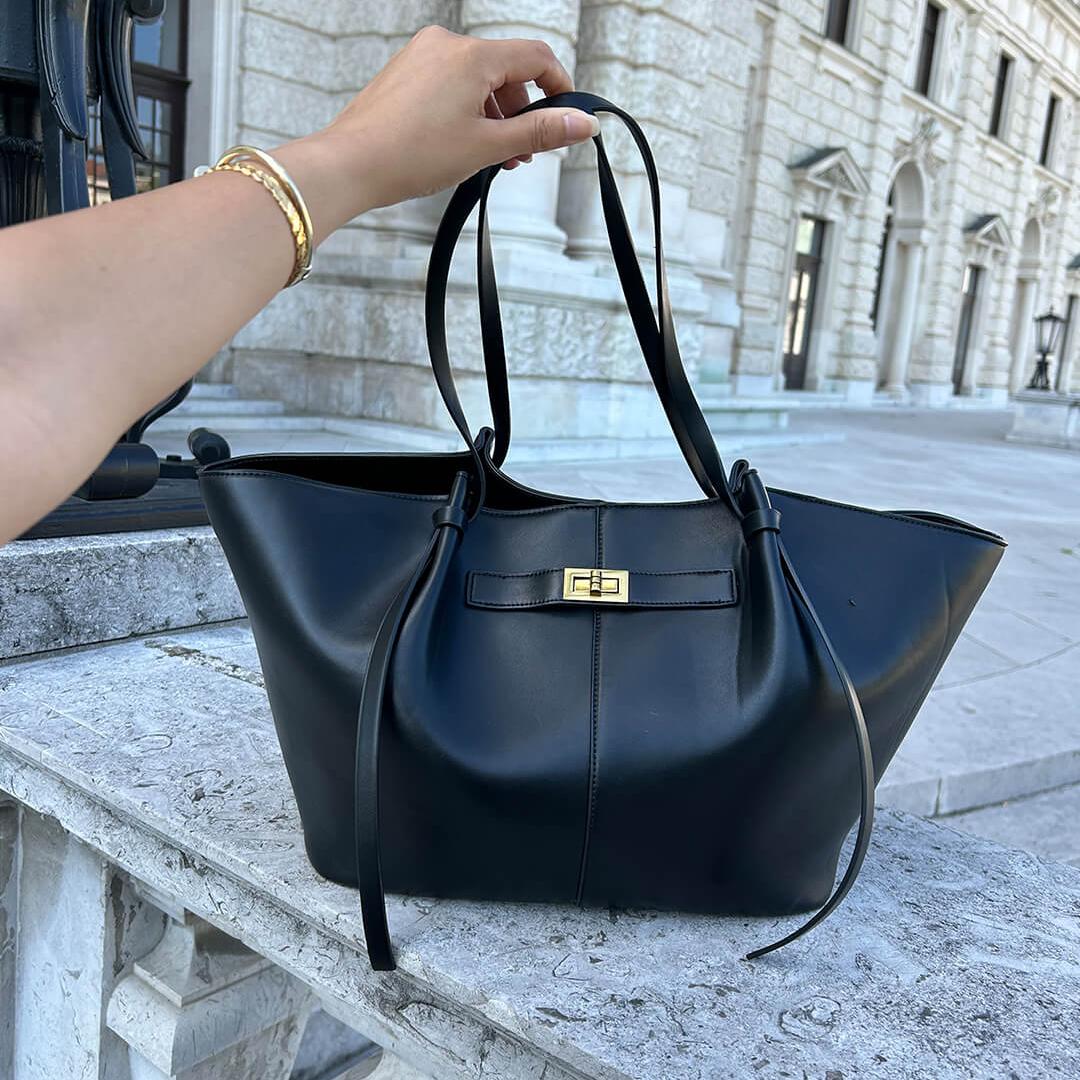 Minimalist Spacious Shopper Bag featuring Sturdy Handles Everyday Work Tote by Lilla