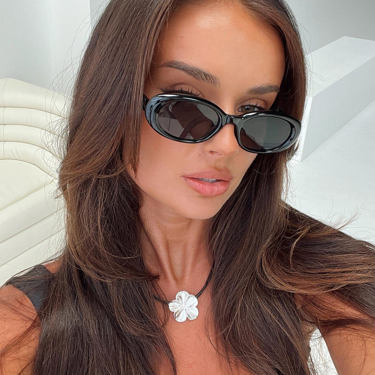 Modern Slim Sunglasses featuring UV400 Protection Lenses Everyday Summer Eyewear by Lilla