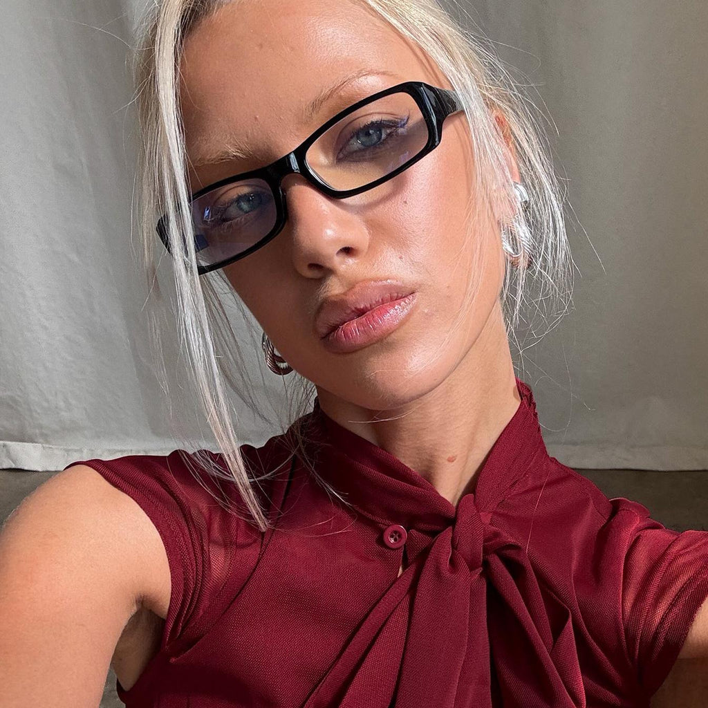 Modern Square Blue Light Glasses featuring UV400 Protection Everyday Computer Eyewear by Lilla