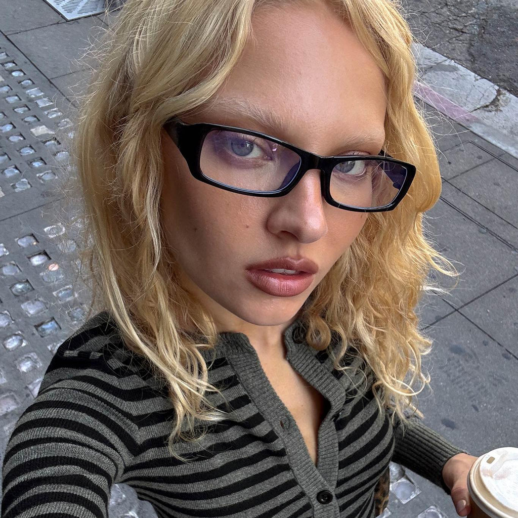 Modern Square Blue Light Glasses featuring UV400 Protection Everyday Computer Eyewear by Lilla