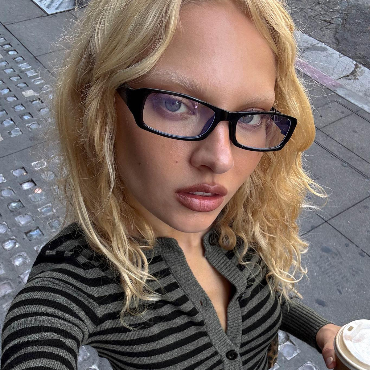 Modern Square Blue Light Glasses featuring UV400 Protection Everyday Computer Eyewear by Lilla