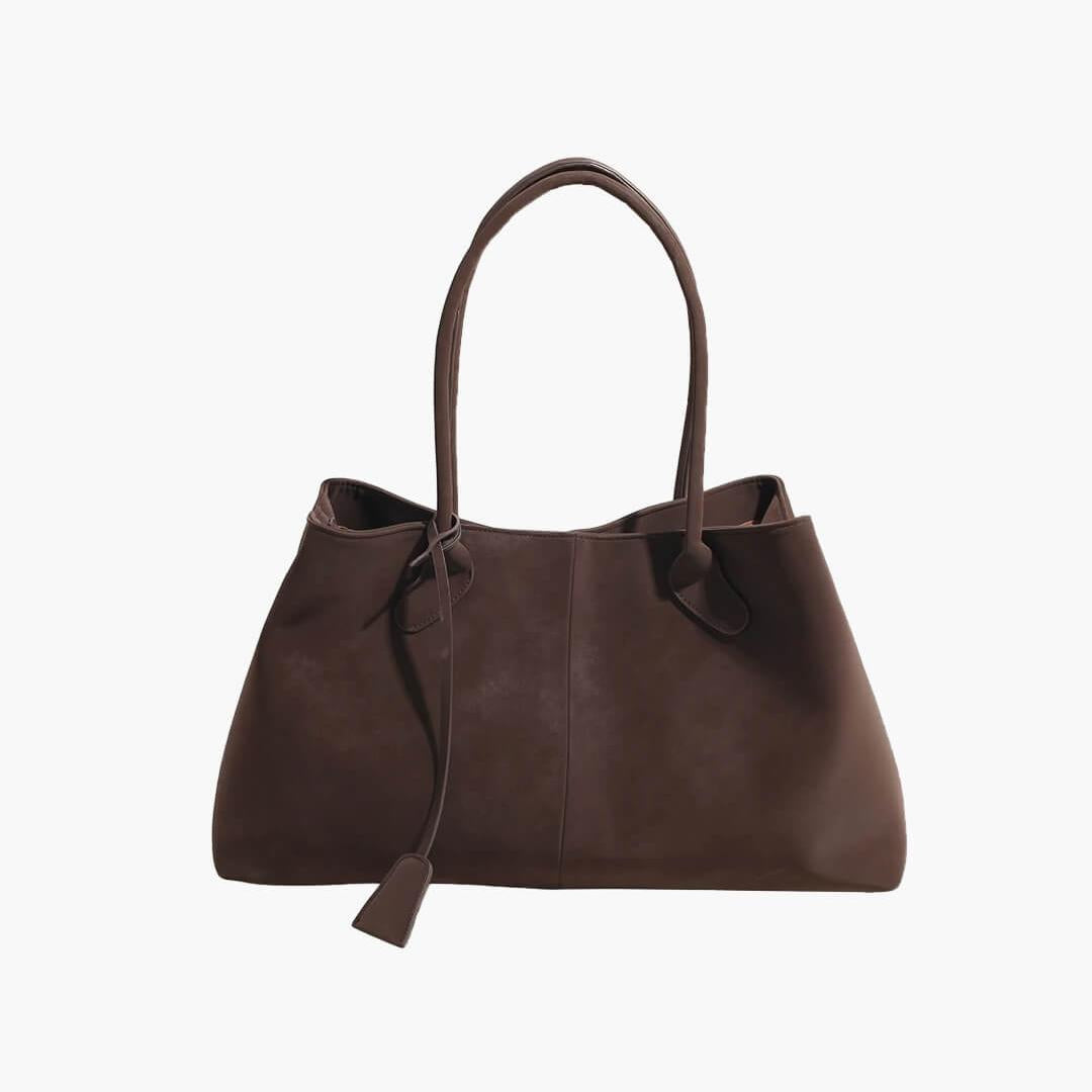 Retro Oversized Handbag featuring Twin Shoulder Straps Everyday Casual Tote by Lilla