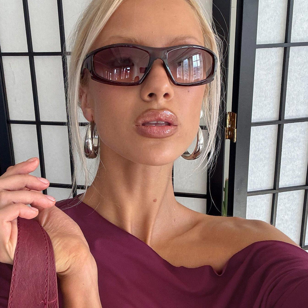 Sporty Wide Frame Sunglasses featuring UV400 Protection Outdoor Eyewear by Lilla
