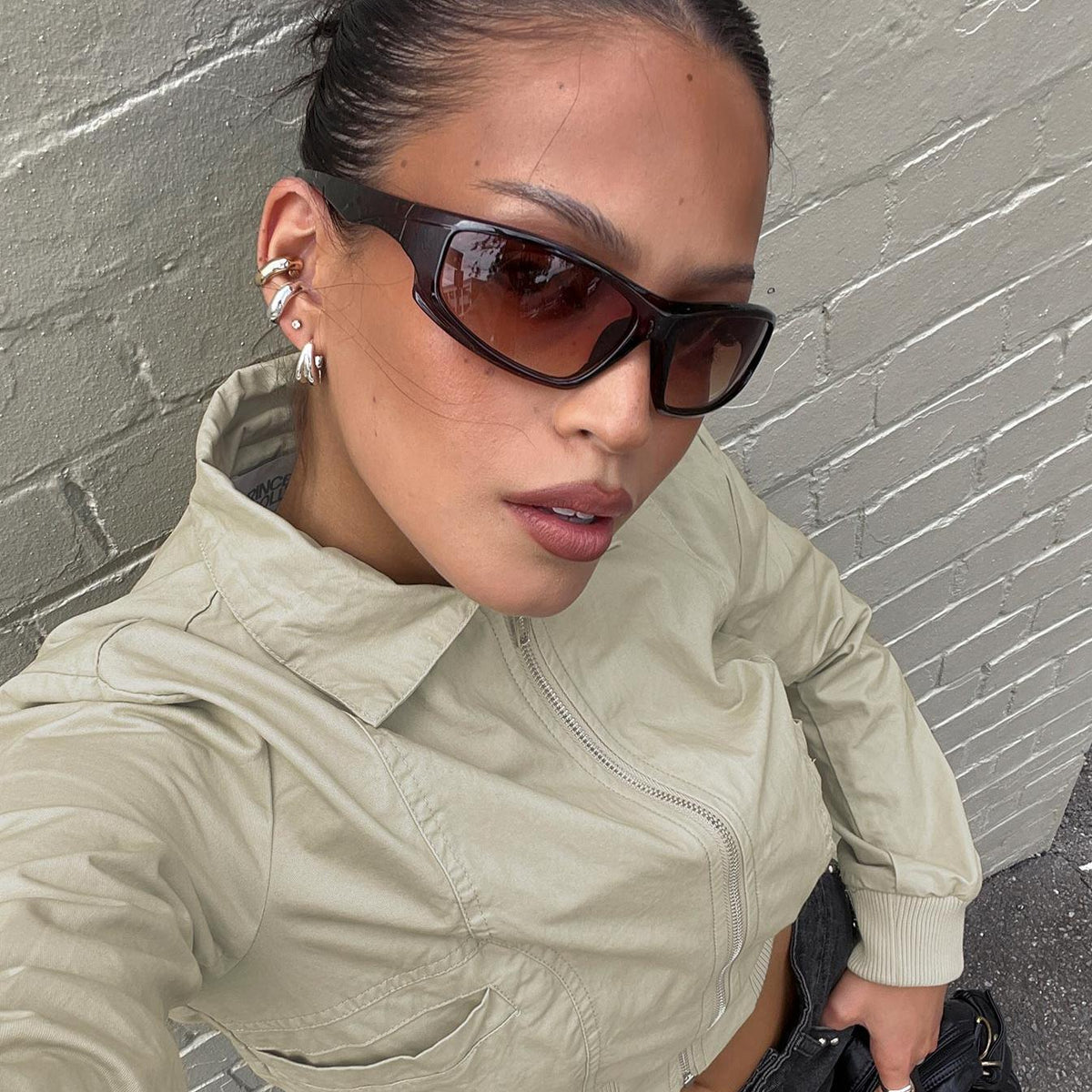 Sporty Wide Frame Sunglasses featuring UV400 Protection Outdoor Eyewear by Lilla