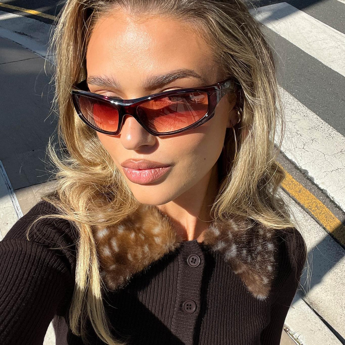 Sporty Wide Frame Sunglasses featuring UV400 Protection Outdoor Eyewear by Lilla