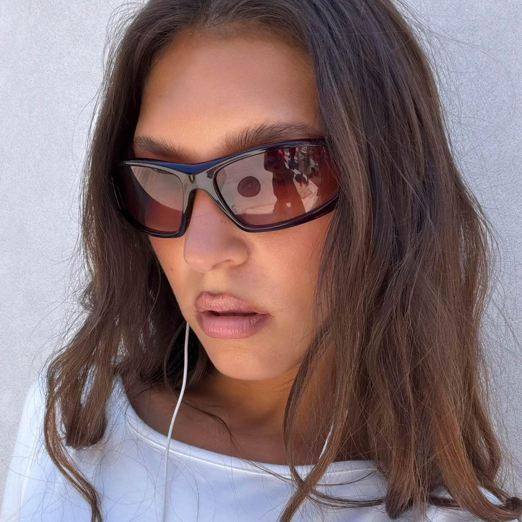 Sporty Wide Frame Sunglasses featuring UV400 Protection Outdoor Eyewear by Lilla