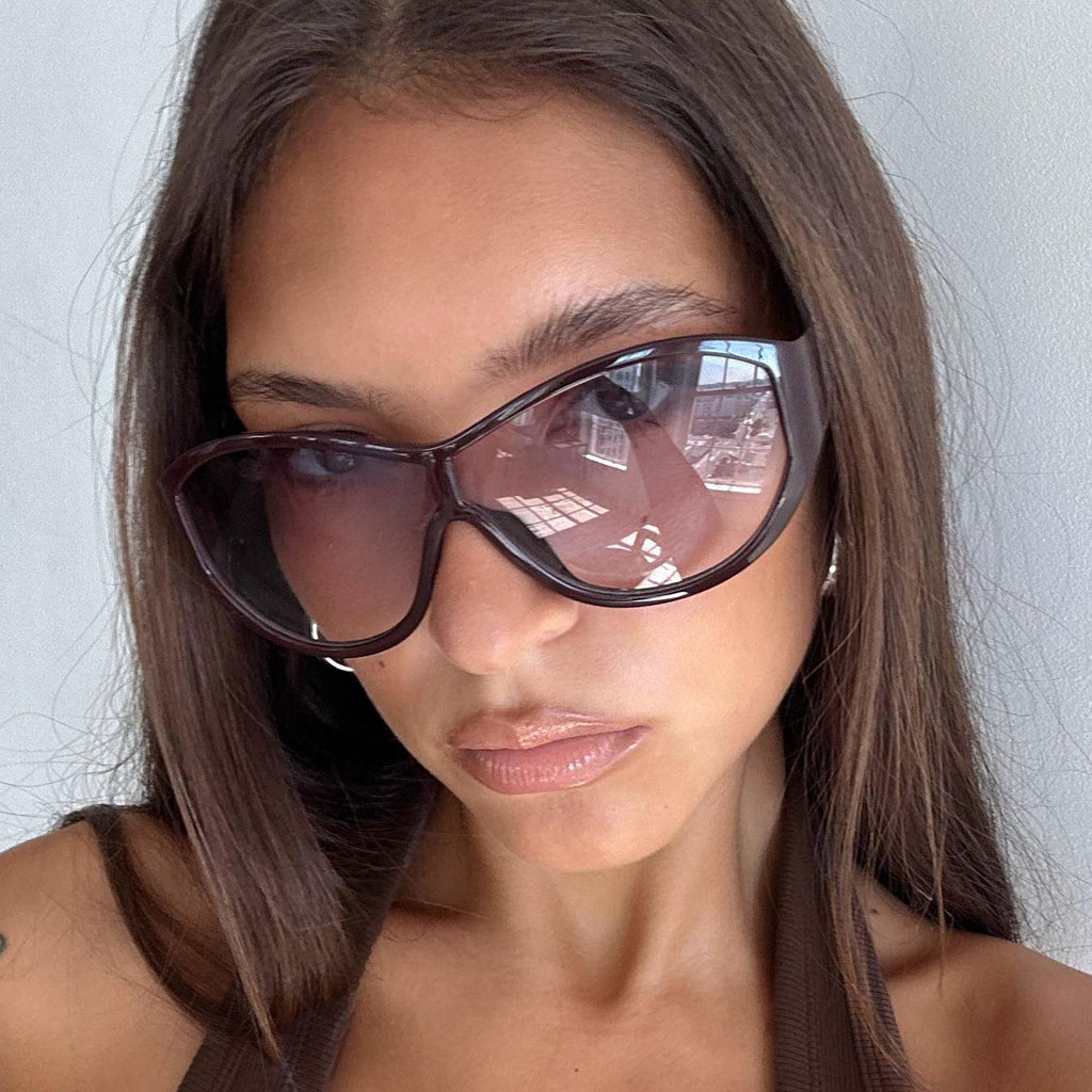 Statement Oversized Sunglasses featuring Two Tone Lenses Vacation Shades by Lilla