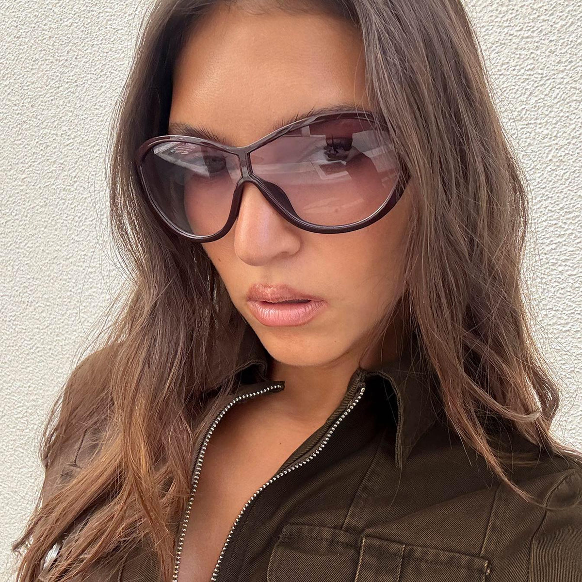 Statement Oversized Sunglasses featuring Two Tone Lenses Vacation Shades by Lilla